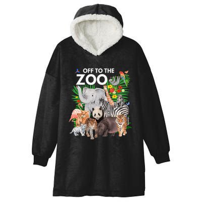 Zoo Animals Safari Party A Day At The Zoo Safari Zoo Animal Hooded Wearable Blanket