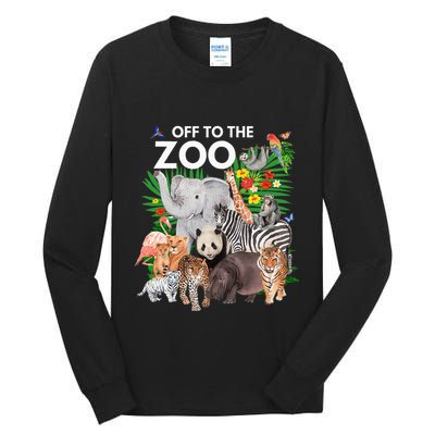 Zoo Animals Safari Party A Day At The Zoo Safari Zoo Animal Tall Long Sleeve T-Shirt