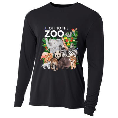Zoo Animals Safari Party A Day At The Zoo Safari Zoo Animal Cooling Performance Long Sleeve Crew