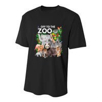 Zoo Animals Safari Party A Day At The Zoo Safari Zoo Animal Youth Performance Sprint T-Shirt