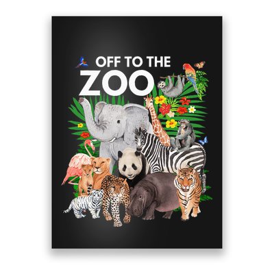 Zoo Animals Safari Party A Day At The Zoo Safari Zoo Animal Poster