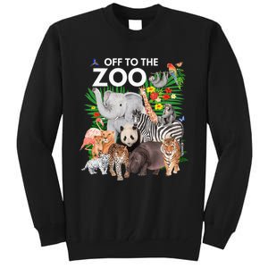 Zoo Animals Safari Party A Day At The Zoo Safari Zoo Animal Tall Sweatshirt