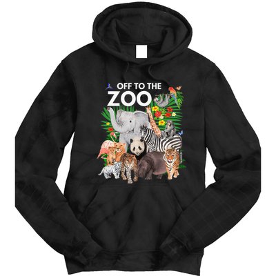Zoo Animals Safari Party A Day At The Zoo Safari Zoo Animal Tie Dye Hoodie