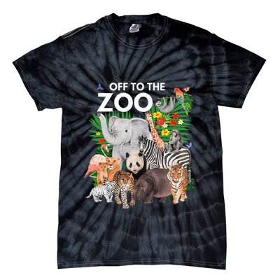 Zoo Animals Safari Party A Day At The Zoo Safari Zoo Animal Tie-Dye T-Shirt