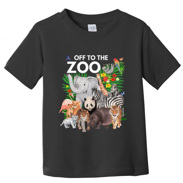 Zoo Animals Safari Party A Day At The Zoo Safari Zoo Animal Toddler T-Shirt