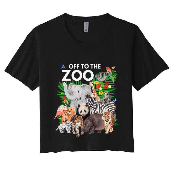 Zoo Animals Safari Party A Day At The Zoo Safari Zoo Animal Crop Top