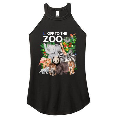 Zoo Animals Safari Party A Day At The Zoo Safari Zoo Animal Women's Perfect Tri Rocker Tank
