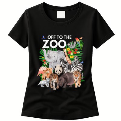 Zoo Animals Safari Party A Day At The Zoo Safari Zoo Animal Womens T-Shirt