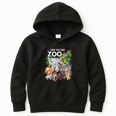Zoo Animals Safari Party A Day At The Zoo Safari Zoo Animal Kids Hoodie