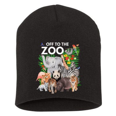 Zoo Animals Safari Party A Day At The Zoo Safari Zoo Animal Short Acrylic Beanie