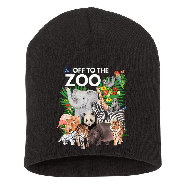 Zoo Animals Safari Party A Day At The Zoo Safari Zoo Animal Short Acrylic Beanie
