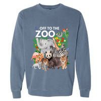 Zoo Animals Safari Party A Day At The Zoo Safari Zoo Animal Garment-Dyed Sweatshirt