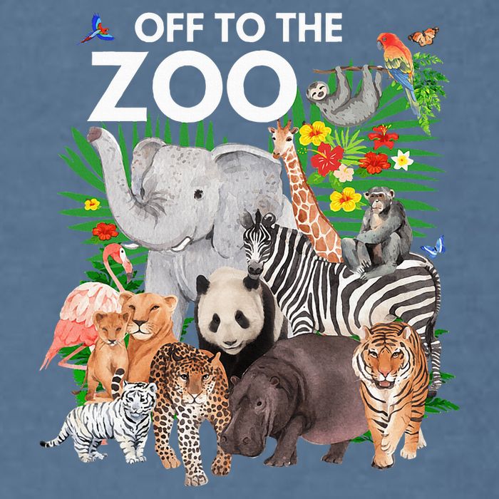 Zoo Animals Safari Party A Day At The Zoo Safari Zoo Animal Garment-Dyed Sweatshirt