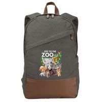 Zoo Animals Safari Party A Day At The Zoo Safari Zoo Animal Cotton Canvas Backpack
