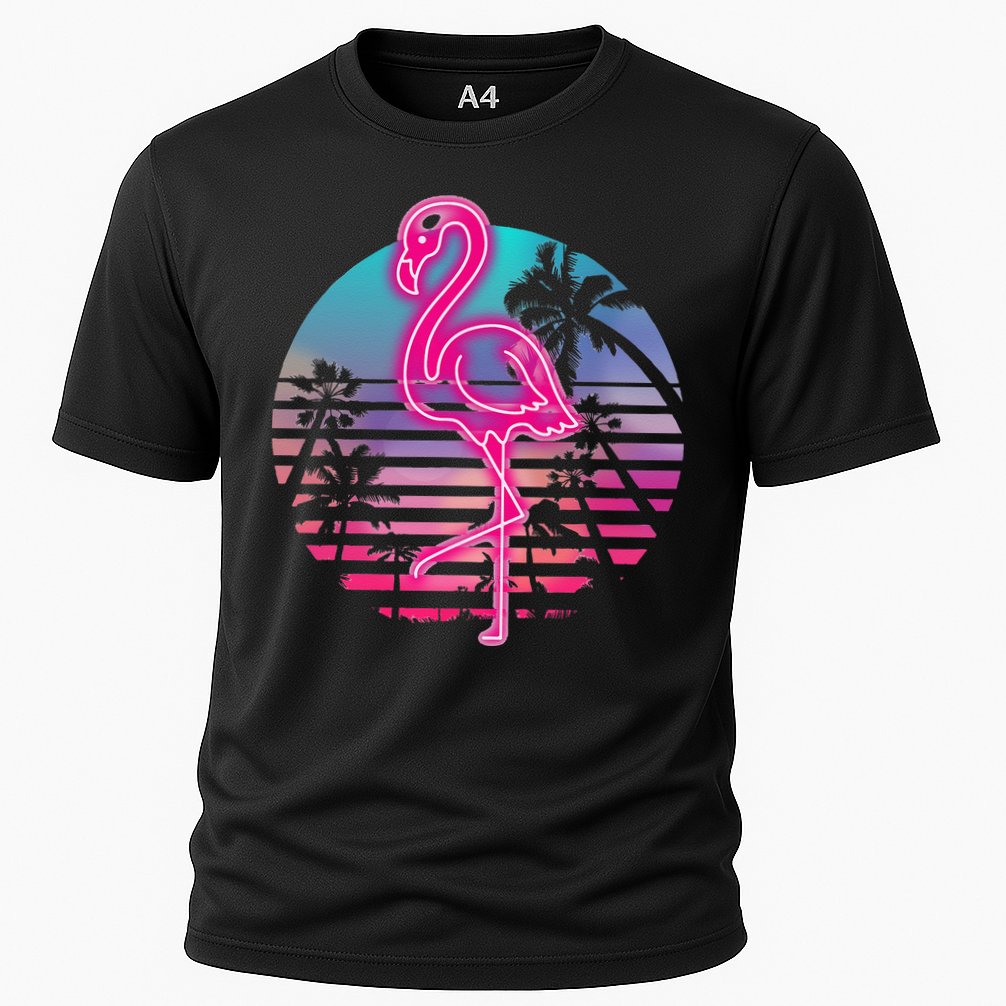 Zoo Animal Tropic Summer Sunrise Gift Flamingo Performance Shirt