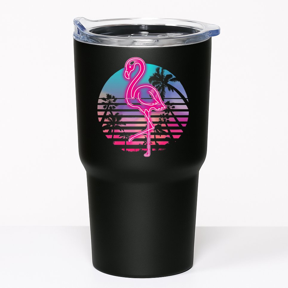 Zoo Animal Tropic Summer Sunrise Gift Flamingo Tumbler