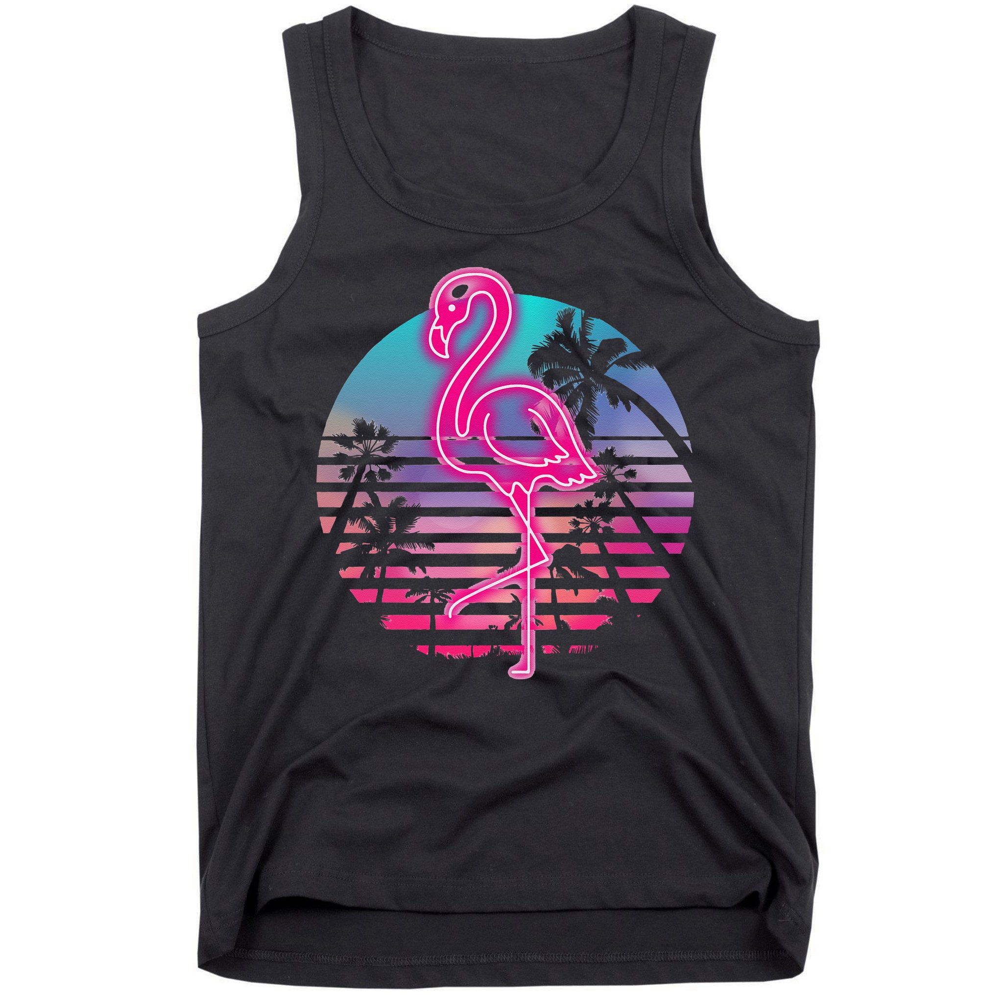 Zoo Animal Tropic Summer Sunrise Gift Flamingo Tank Top
