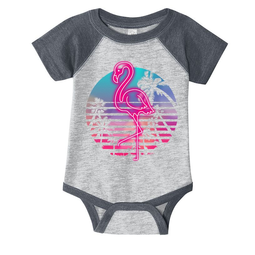 Zoo Animal Tropic Summer Sunrise Gift Flamingo Infant Baby Jersey Bodysuit