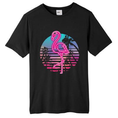 Zoo Animal Tropic Summer Sunrise Gift Flamingo Tall Fusion ChromaSoft Performance T-Shirt