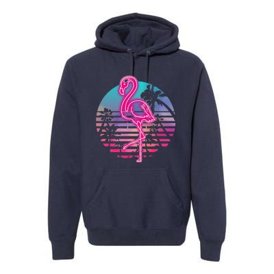 Zoo Animal Tropic Summer Sunrise Gift Flamingo Premium Hoodie