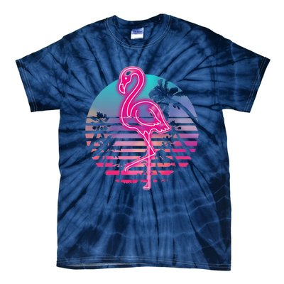 Zoo Animal Tropic Summer Sunrise Gift Flamingo Tie-Dye T-Shirt