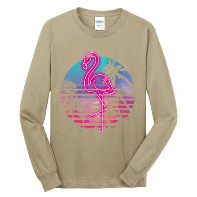 Zoo Animal Tropic Summer Sunrise Gift Flamingo Tall Long Sleeve T-Shirt