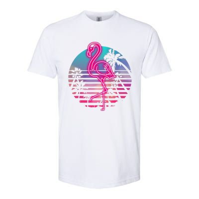 Zoo Animal Tropic Summer Sunrise Gift Flamingo Softstyle CVC T-Shirt