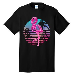 Zoo Animal Tropic Summer Sunrise Gift Flamingo Tall T-Shirt