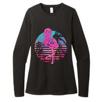 Zoo Animal Tropic Summer Sunrise Gift Flamingo Womens CVC Long Sleeve Shirt