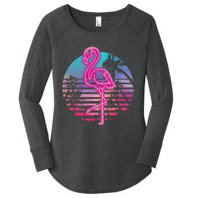 Zoo Animal Tropic Summer Sunrise Gift Flamingo Women's Perfect Tri Tunic Long Sleeve Shirt