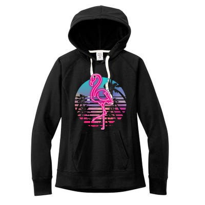 Zoo Animal Tropic Summer Sunrise Gift Flamingo Women's Fleece Hoodie