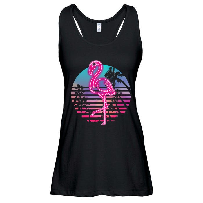 Zoo Animal Tropic Summer Sunrise Gift Flamingo Ladies Essential Flowy Tank