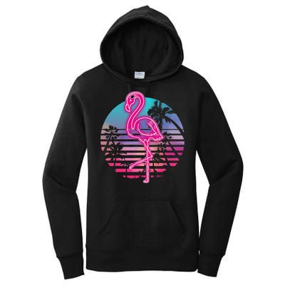 Zoo Animal Tropic Summer Sunrise Gift Flamingo Women's Pullover Hoodie