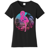 Zoo Animal Tropic Summer Sunrise Gift Flamingo Women's T-Shirt