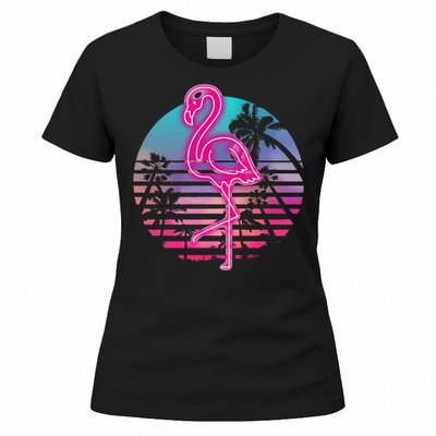 Zoo Animal Tropic Summer Sunrise Gift Flamingo Women's T-Shirt