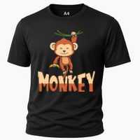 Zoo Animal Toddlers Gift Cute Monkey Cooling Performance Crew T-Shirt