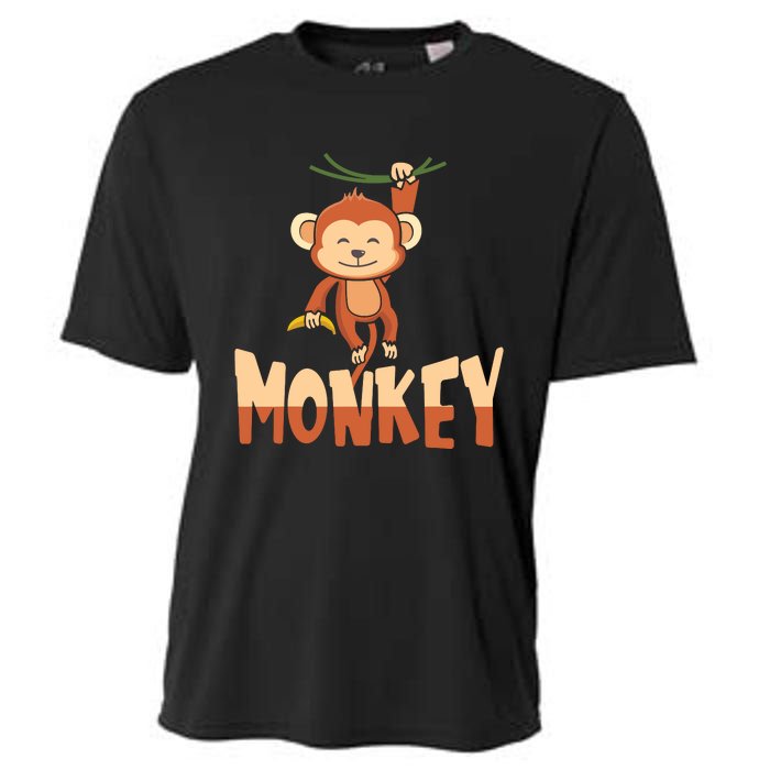 Zoo Animal Toddlers Gift Cute Monkey Cooling Performance Crew T-Shirt