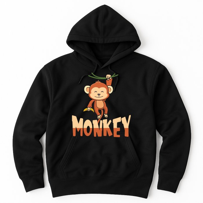 Zoo Animal Toddlers Gift Cute Monkey Hoodie