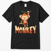 Zoo Animal Toddlers Gift Cute Monkey Tall T-Shirt