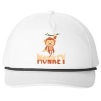 Zoo Animal Toddlers Gift Cute Monkey Snapback Five-Panel Rope Hat