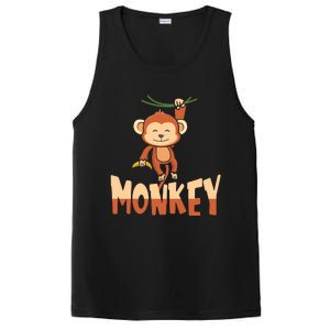 Zoo Animal Toddlers Gift Cute Monkey PosiCharge Competitor Tank