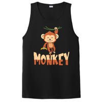 Zoo Animal Toddlers Gift Cute Monkey PosiCharge Competitor Tank