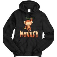 Zoo Animal Toddlers Gift Cute Monkey Tie Dye Hoodie