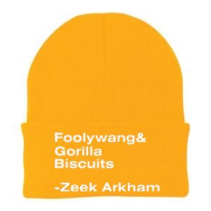 Zeek Arkham Wearing Foolywang Gorilla Biscuits Knit Cap Winter Beanie