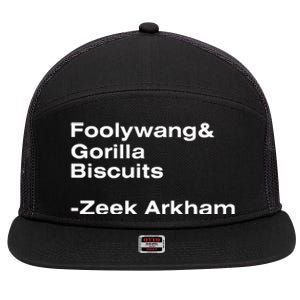 Zeek Arkham Wearing Foolywang Gorilla Biscuits 7 Panel Mesh Trucker Snapback Hat