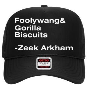 Zeek Arkham Wearing Foolywang Gorilla Biscuits High Crown Mesh Back Trucker Hat