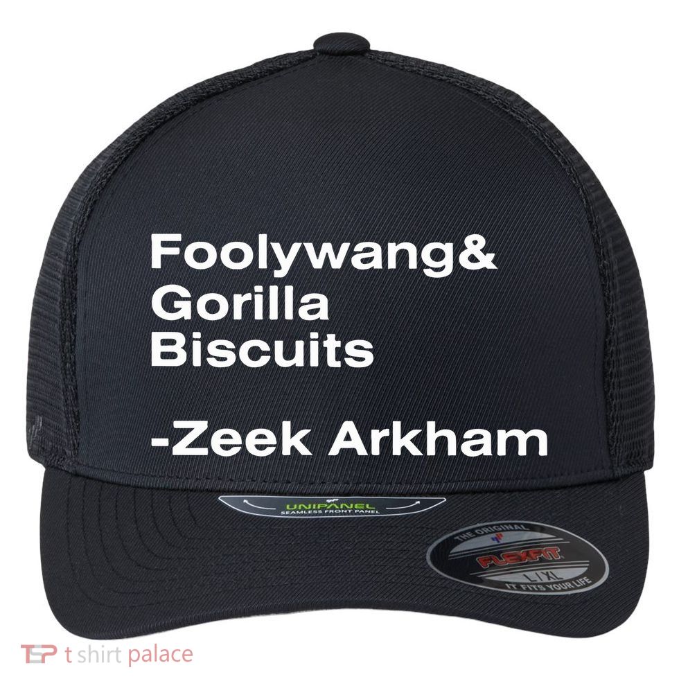Zeek Arkham Wearing Foolywang Gorilla Biscuits Flexfit Unipanel Trucker Cap