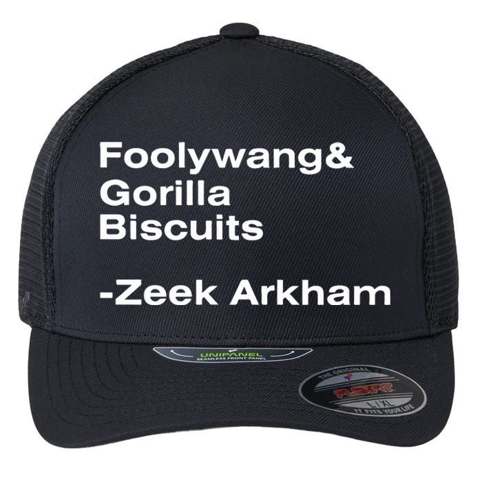 Zeek Arkham Wearing Foolywang Gorilla Biscuits Flexfit Unipanel Trucker Cap