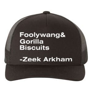 Zeek Arkham Wearing Foolywang Gorilla Biscuits Yupoong Adult 5-Panel Trucker Hat