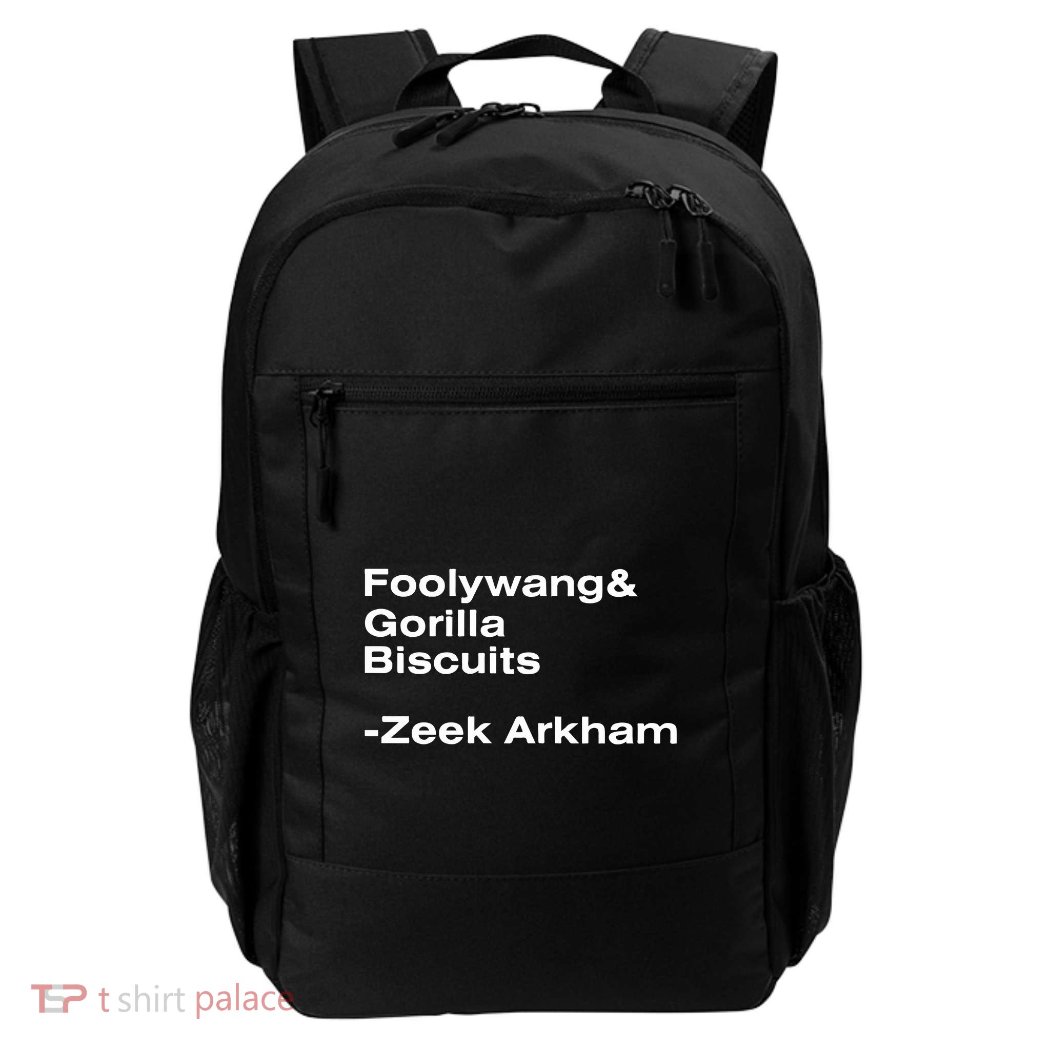Zeek Arkham Wearing Foolywang Gorilla Biscuits Backpack